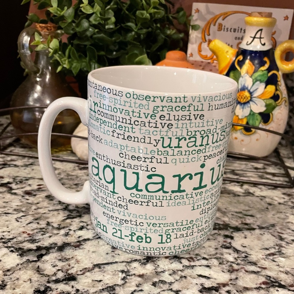 Aquarius Jumbo Port Townsand Porcelain Zodiac Horoscope Mug Coffee Cup 20oz